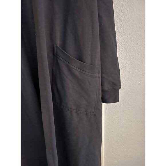 Savage X Fenty Robe‎ Unisex Women's Medium Black Hooded Showgirl Long Robe - Picture 4 of 14